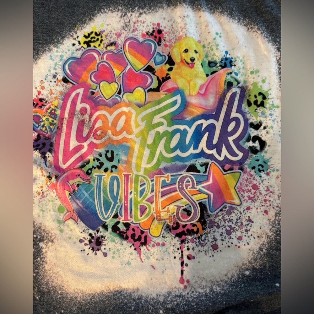 Lisa Frank Multicolor Graphic Tee